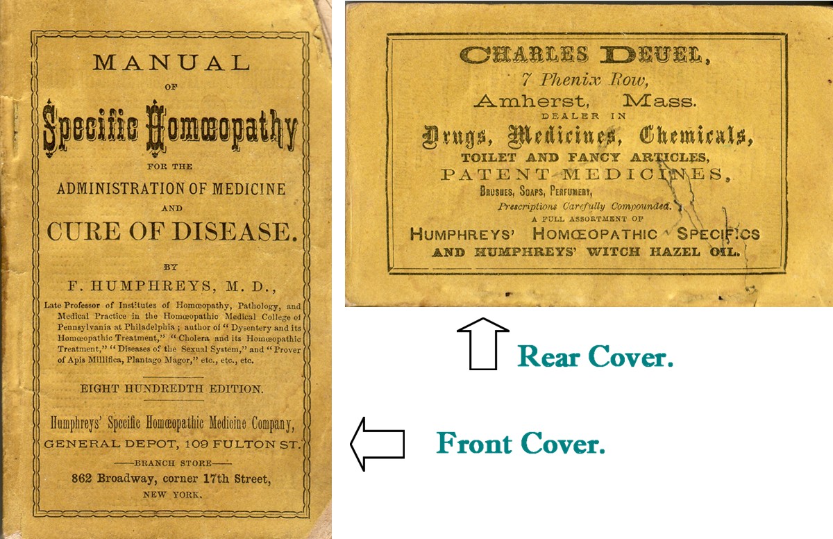 Image for Manual of Specific Homeopathy for the Administration of Medicine and Cure of Disease by P. Humphreys M. D.