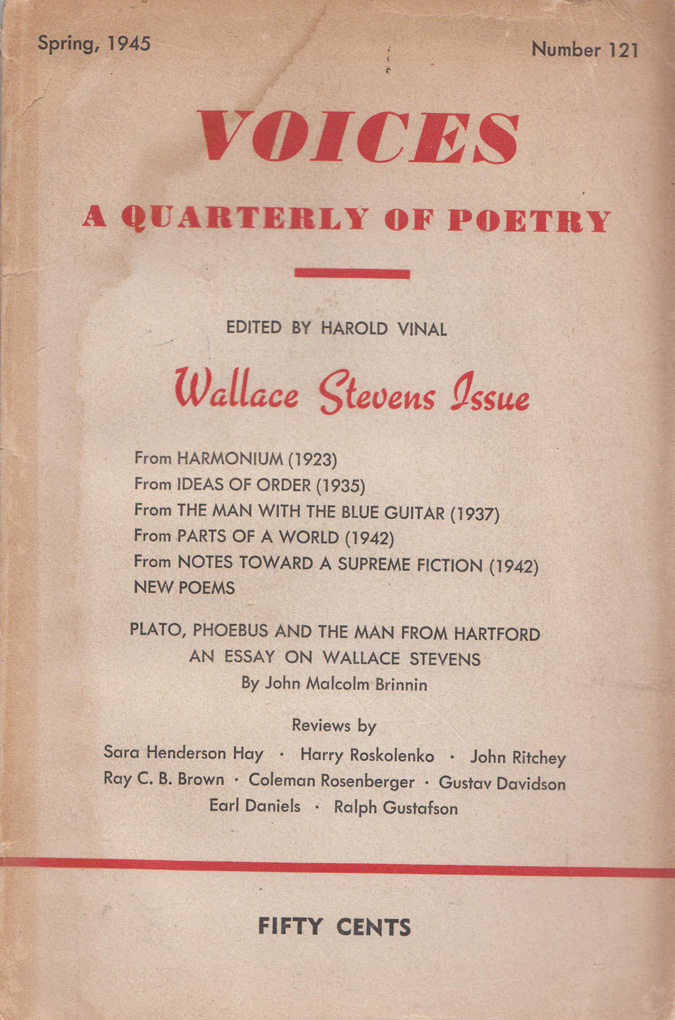 Image for Wallace Stevens Issue - Voices A Quarterly of Poetry - Number 121